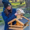 BOOGARDI Vogelhaus Holz · rotes Dach · Vogelfutterhaus Produktbild-Vorschau 7