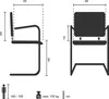hjh OFFICE Freischwinger mit Armlehnen INVENTOR V Stoff / Produktbild-Vorschau 5