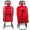Two views of a red shopping trolley against a white background. Produktbild-Vorschau