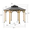 A diagram showing the dimensions of a gazebo. Náhled obrázku produktu