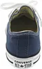 A top-down view of the back of a blue Converse All Star sneaker. Produktbild-Vorschau
