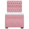 Boxspringbett mit Matratze Rosa 90x200 cm Samt Produktbild-Vorschau 6