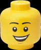 LEGO Storage Head  "Happy Boy", groß (gelb) Produktbild-Vorschau 8