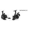 Two black fishing reels are shown against a white background. Text indicating the product name is present. Produktbild-Vorschau
