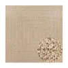 Tappeto ZIZUR 240x240 cm Aspetto Iuta per Interni ed Anteprima dell’immagine prodotto 1