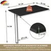 Stół składany na ścianę z nogą stołu blat biurka 80x50 cm w Podgląd zdjęcia produktu 5