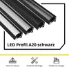 A20 LED Aluprofil Schwarz Eckprofil 30° 2x Halter metall Produktbild-Vorschau 5