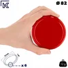 A hand holding a red lid, with measurement diagrams and text overlays. Podgląd zdjęcia produktu