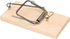 A close-up, studio shot of a wooden mousetrap against a white background. Anteprima dell’immagine prodotto
