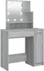 vidaXL Coiffeuse avec LED Gris Sonoma 86,5x35x136 cm Voir les images du produit 1