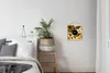 MuchoWow® Textilposter Weltkarten - Collage - Gold 40x40 cm Produktbild-Vorschau 3