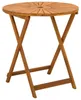 vidaXL Klappbarer Gartentisch Natur Ø70 x 75 cm Massivholz Produktbild-Vorschau 5
