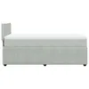 Design Boxspringbett mit Matratze Hellgrau 100x200 cm Samt, Produktbild-Vorschau 9