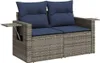 vidaXL 8-teiliges Gartensofa-Set mit Kissen, grau, Produktbild-Vorschau 6