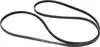 A black serpentine belt is laid out on a white background. Produktbild-Vorschau