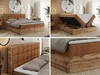 MKS MEBLE Boxspringbett 200x200 mit Bettkasten Eiche, Produktbild-Vorschau 2