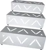 Three stacked metal heat reflectors for a gas grill. Produktbild-Vorschau