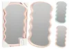 H&S Collection Spiegel / Wandspiegel - Welle - rosa - 55 x Produktbild-Vorschau 2