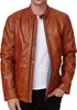 Tazzio Herren Jacke Lederjacke Echtleder 19707 Cognac M Produktbild-Vorschau 2