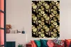 MuchoWow® Poster Muster - Blumen - Gold 120x180 cm - Produktbild-Vorschau 3