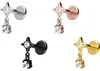 Ohrpiercing, Nasenpiercing Titan Labret mit Push Fit STERN Produktbild-Vorschau 2