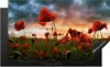 KitchenYeah© Herdabdeckplatte Mohnblumen - Wolken - Blumen Produktbild-Vorschau 1