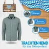 Trachtenhemd Karo Edelweiß-Stickerei  aus Baumwolle, Produktbild-Vorschau 3
