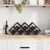vidaXL Stojan na víno černý dubový vzhled 63 x 16,5 x 25 cm Náhled obrázku produktu 4
