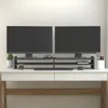 Podstawka Na Monitor, Szara, 100X27X15 Cm, Lite Drewno Podgląd zdjęcia produktu 3