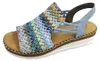 Rieker Damen Sandalette Blau/Bunt Voir les images du produit 50