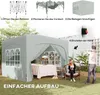Outsunny Pavillon 3x3m wasserabweisend Stabil Winterfest Produktbild-Vorschau 4