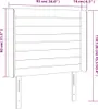 vidaXL LED Kopfteil Hellgrau 93x16x118/128 cm Samt - LED Produktbild-Vorschau 6