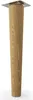 A single wooden furniture leg with a metal mounting plate, shown against a white background. Produktbild-Vorschau