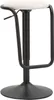 A black adjustable bar stool with a cream-colored seat is shown against a white background. Podgląd zdjęcia produktu