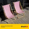 Chaise longue - rayée étroite - rose - pliable - en bois de Voir les images du produit 5