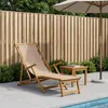 vidaXL Transat pliable, 3 positions, en bois d'eucalyptus Voir les images du produit 2