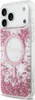 A clear, studio shot of a phone case with pink glitter inside. Náhled obrázku produktu