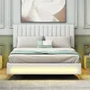 Polsterbett Doppelbett 140 x 200 cm, mit LED-Leuchten und Produktbild-Vorschau 1