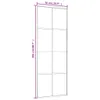 Drzwi przesuwne ESG matowe szkło i aluminium 76x205 cm Podgląd zdjęcia produktu 6