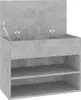 vidaXL Lavica na topánky betónová šedá 60x30x45 cm odvodený Náhľad obrázku produktu 7