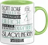 Slacklinerin Geschenk Becher Tasse Gott Schuf Alle Menschen Produktbild-Vorschau 1