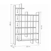 A technical drawing of a bookshelf with dimensions indicated. Produktbild-Vorschau