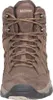 A close-up, front view of a brown hiking boot. Voir les images du produit