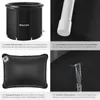 A collage of four images showcasing different features of a portable ice bath tub. Náhled obrázku produktu