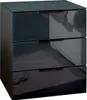 Nachtkommode >Pari< 3 Schubladen, Graphit / Glas Produktbild-Vorschau 3