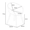 A line drawing of a chair with dimensions indicated. Produktbild-Vorschau