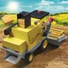 A toy combine harvester in a field under a sunny sky. Anteprima dell’immagine prodotto