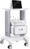 A medical cart with a monitor on top, a tray of bottles, and a drawer. Produktbild-Vorschau