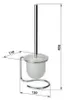X-ROUND E toiletborstel, opzetstuk, matglas, chroom Productafbeelding-voorbeeld 5