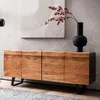 FineBuy Sideboard Akazie Massivholz 180 cm 4 Türen - Produktbild-Vorschau 1